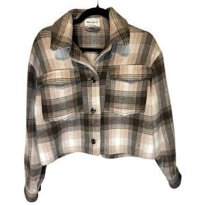For The Republic cropped plaid Shackleton. Size M